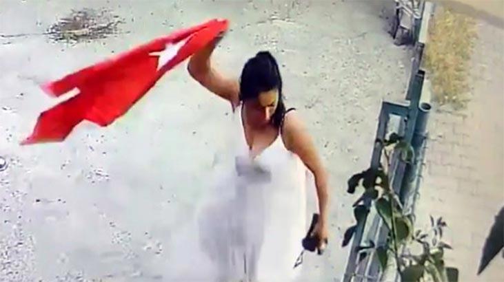 Yine Türk bayrağına saldırı! Tepki çeken görüntüler