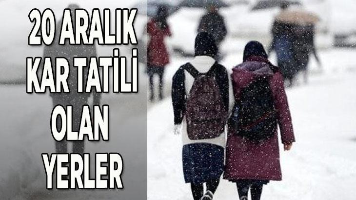 bugun okullar tatil mi 20 aralik kar tatili olan iller haberler milliyet