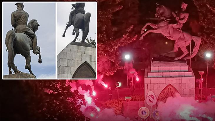 Atatürk Anıtı&#39;na çirkin saldırı! Samsun&#39;da nöbet başladı - Son Dakika  Haberler Milliyet