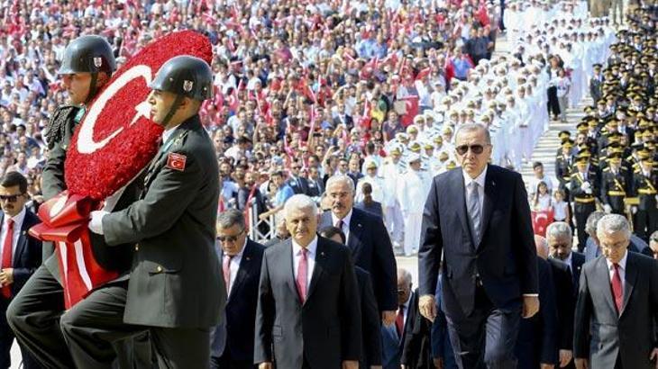 Cumhurbaşkanı Erdoğan ve devlet erkanı Anıtkabir'de - Son Dakika Haberler