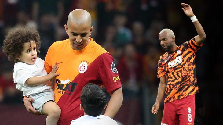Son dakika: Galatasaray-Adana Demirspor maçı sonrası Babel ve Feghouli'den veda