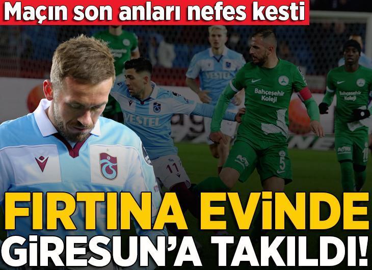 Trabzonspor'a Giresunspor çelmesi! Puanlar paylaşıldı