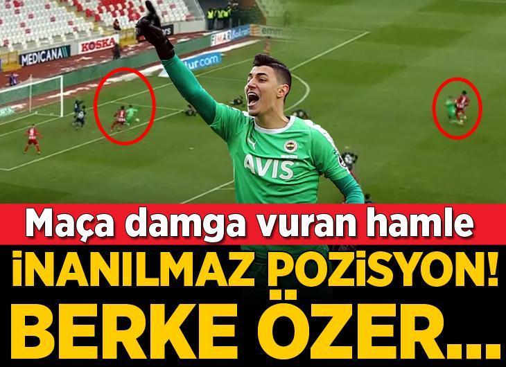 Sivasspor - Fenerbahçe maçında inanılmaz pozisyon! Berke Özer...