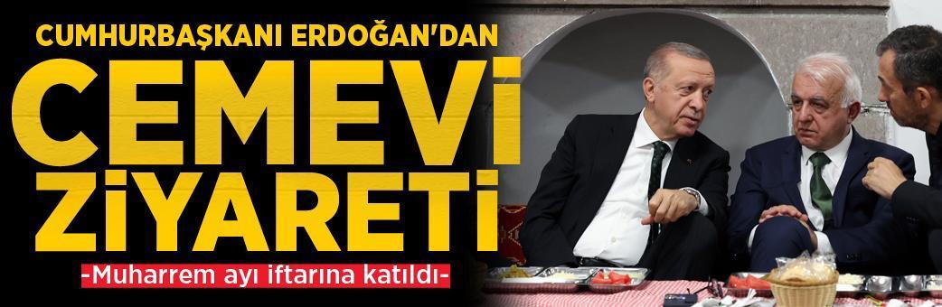 Erdoğan'dan Hüseyin Gazi Cemevi'ne ziyaret