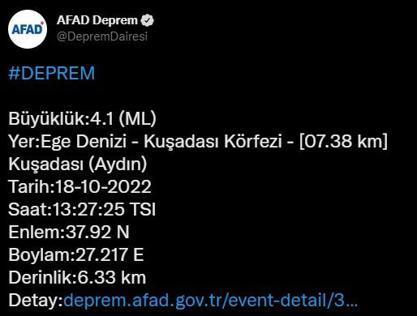 Son dakika... İzmir ve Aydında hissedilen peş peşe depremler