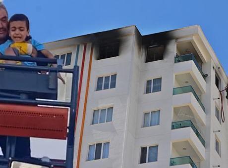 Diyarbakır'da 13 katlı binada yangın! 6 kişi dumandan etkilendi