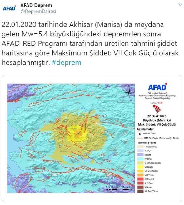 Manisadaki deprem sonrası AFADdan son dakika açıklaması: Çok güçlü olarak hesaplanmıştır