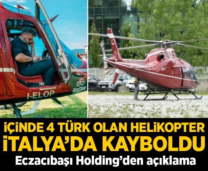 Eczacıbaşı Holding’den açıklama! İçinde 4 Türk olan helikopter İtalya'da kayboldu