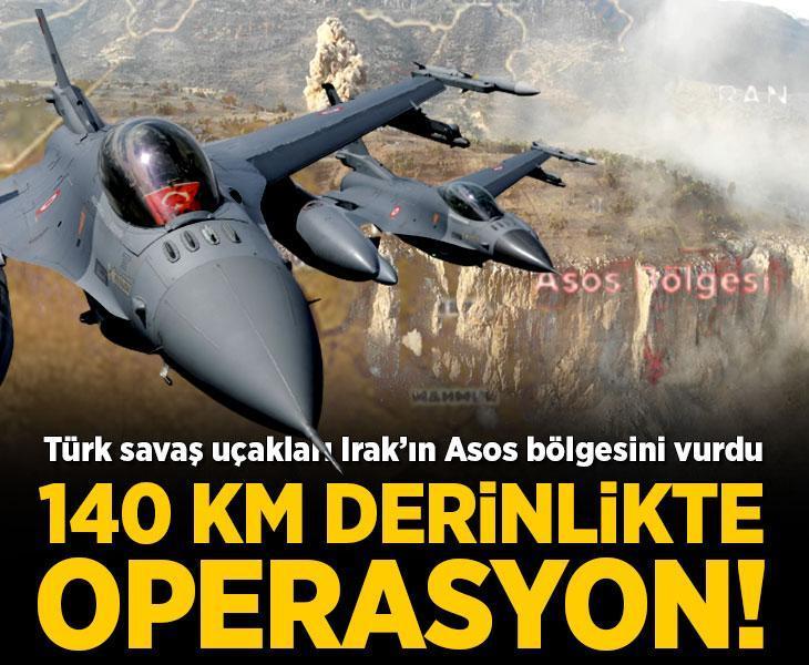 Asos'ta operasyon! Bakan Akar: Türkiye sınırına 140 km mesafedeki 16 mağara vuruldu