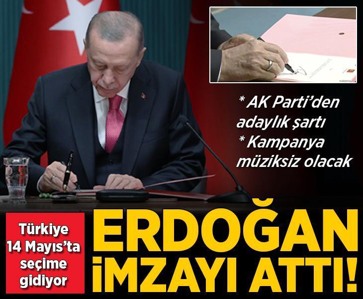Son dakika... Cumhurbaşkanı Erdoğan seçim kararını imzaladı