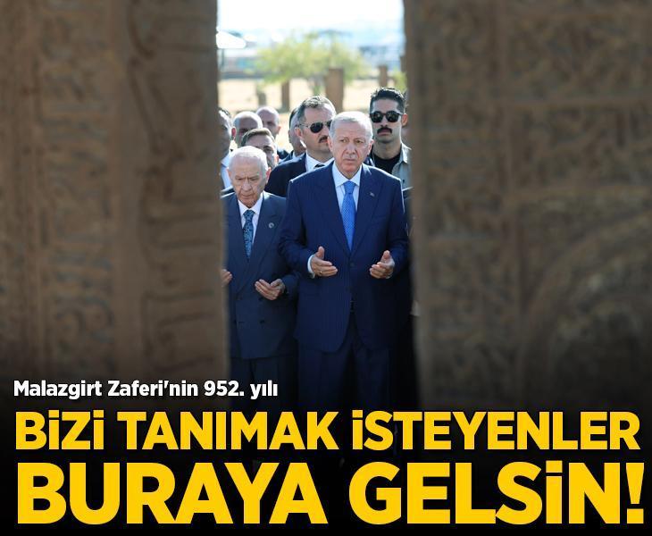 Cumhurbaşkanı Erdoğan Ahlat'ta! 'Bizi tanımak isteyenler buraya gelsin'
