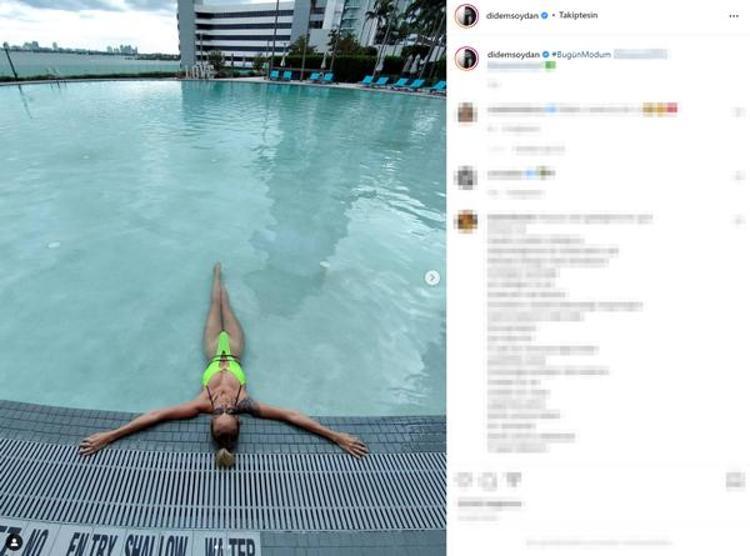 Didem Soydan Miamiden paylaştı Havuz pozlarıyla beğeni topladı