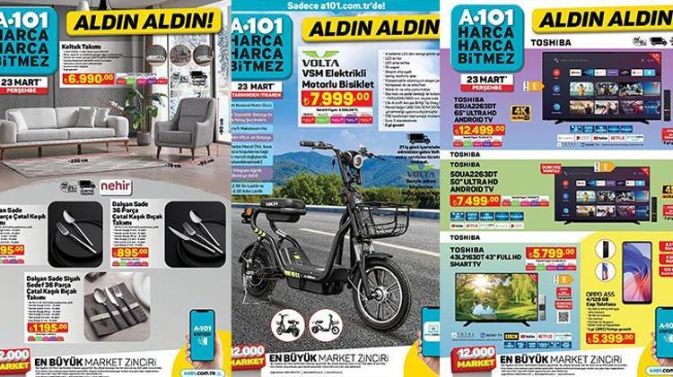 23 Mart A101 AKTÜEL KATALOĞU: A101de elektrikli motorlu bisiklet fırsatı Bu hafta A101 aktüel kataloğunda neler var A101 kataloğu avantajları...