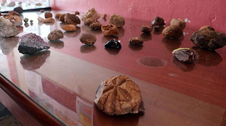 Bulduğu taşlar fosil çıkan öğretmen, okulda müze kurdu