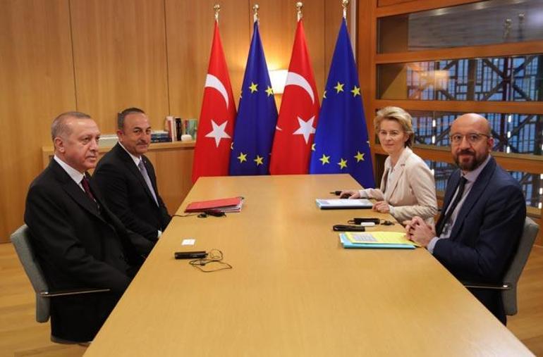 Cumhurbaşkanı Erdoğan, Michel ve Von der Leyen ile görüştü