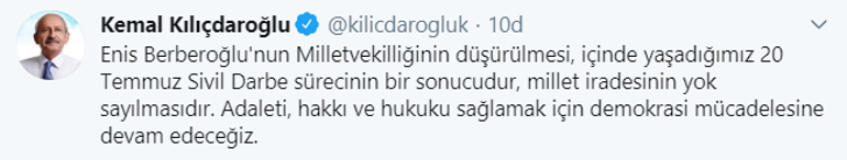 Son dakika I CHPli Berberoğlu ve HDPli Güven ile Farisoğulllarının vekilliği düşürüldü