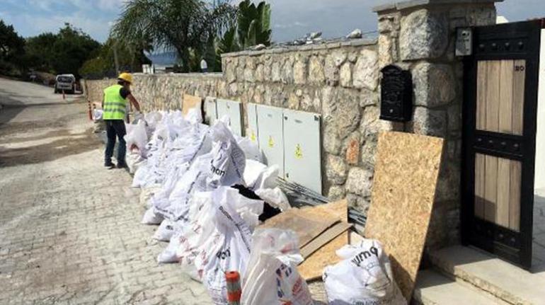 Yılmaz Özdilin Muğladaki villasındaki kaçak eklentilerin yıkımı 10uncu günde tamamlandı