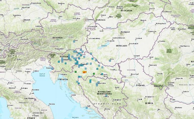Son dakika... Hırvatistanda şiddetli deprem Birçok ülke sarsıldı