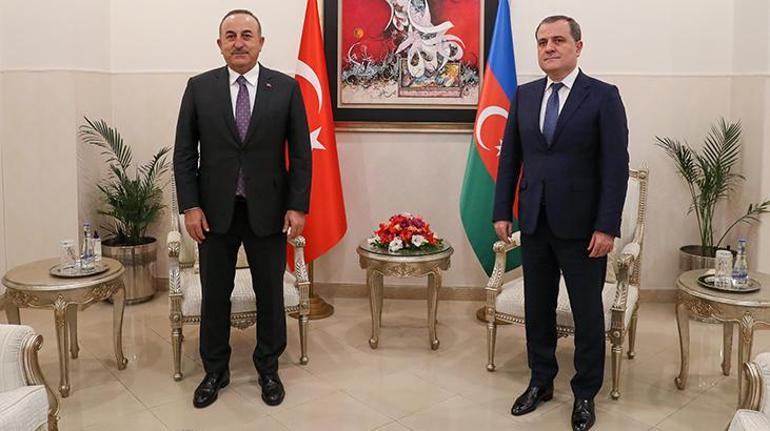 Bakan Çavuşoğlu, Azerbaycanlı mevkidaşı Bayramovla görüştü