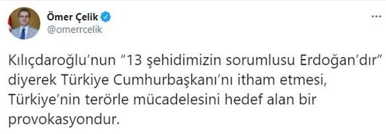 Son dakika... AK Parti Sözcüsü Ömer Çelikten Kemal Kılıçdaroğluna sert tepki
