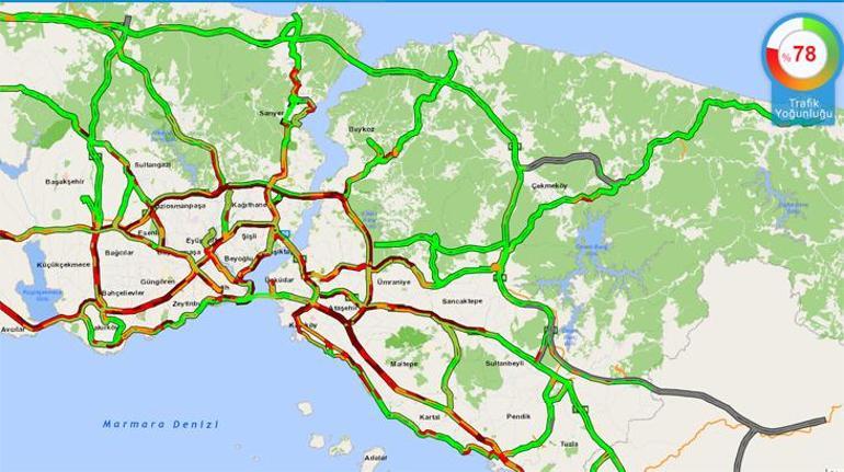 Son dakika: İstanbul kilitlendi Trafik durdu...