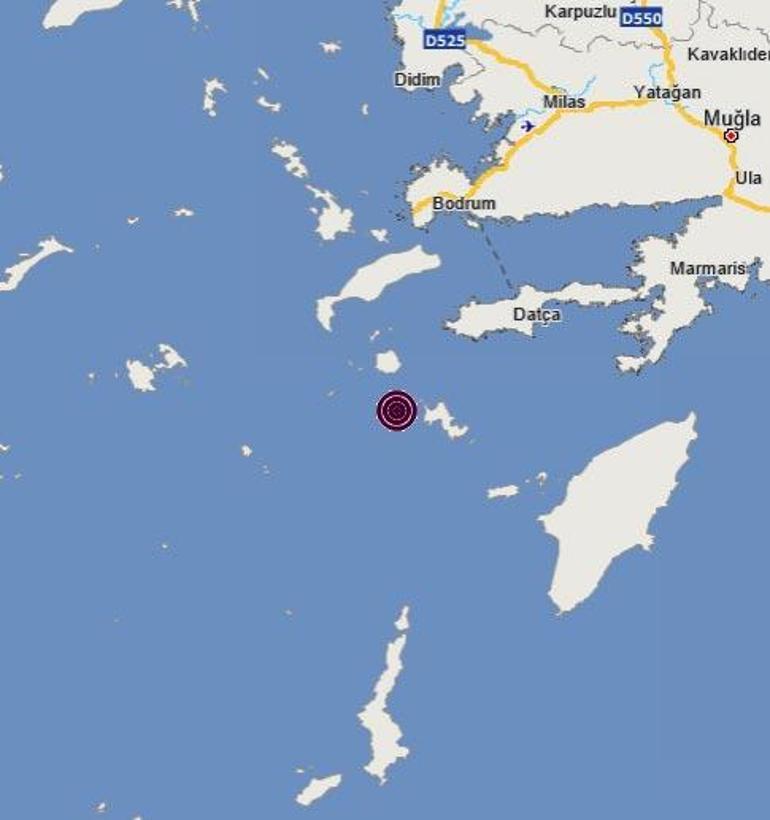 Son dakika Ege Denizi Muğla açıklarında deprem