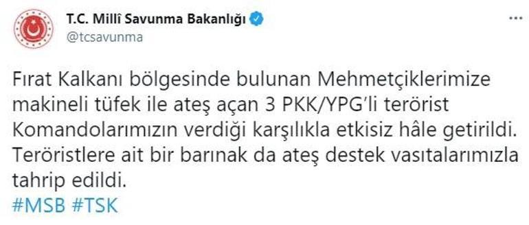 Son dakika... Makineli tüfekle saldıran 3 PKK'lı etkisiz hale getirildi
