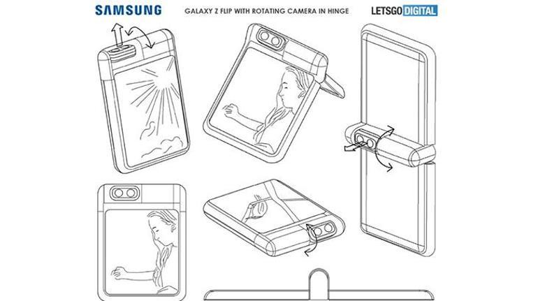 Samsung, Galaxy Z Flip modeli için dönen kamera geliştiriyor
