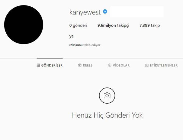Kanye West sosyal medyada her şeyi sildi