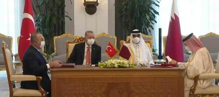 Cumhurbaşkanı Erdoğan Katarda Türkiye ile Katar arasında 15 anlaşma