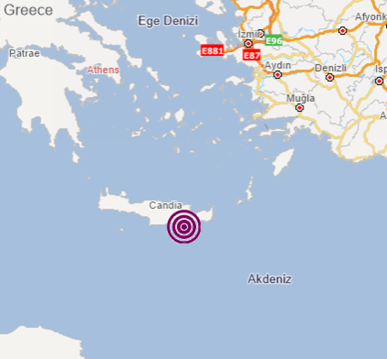 Son dakika: Akdeniz açıklarında 5.1 büyüklüğünde deprem
