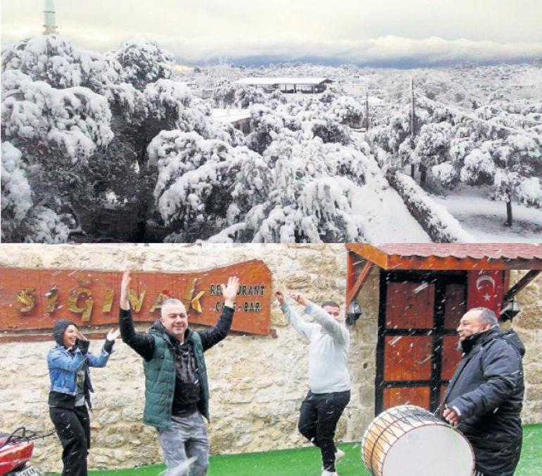 Antalyaya 29 yıl sonra kar yağdı