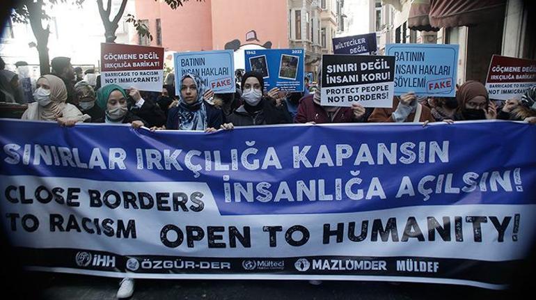 Yunanistan Konsolosluğu önünde mülteci ölümleri protestosu