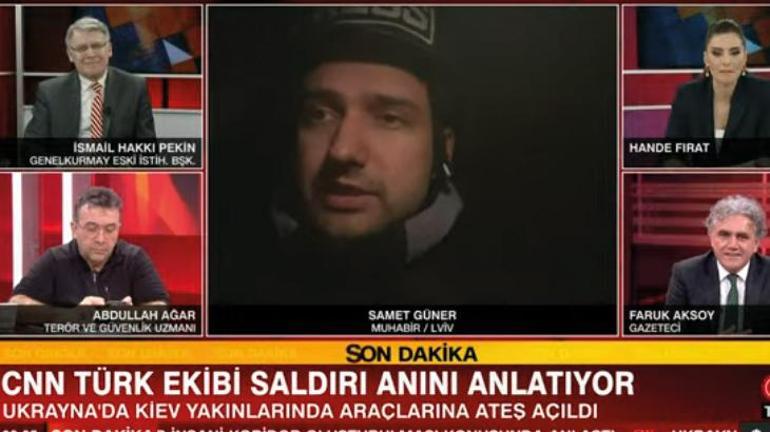 Son dakika: Ukraynada saldırıya uğrayan CNN TÜRK ekibi o anları canlı yayında anlattı
