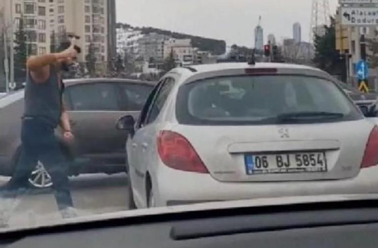 Ankarada çekiçli trafik magandasının cezası belli oldu