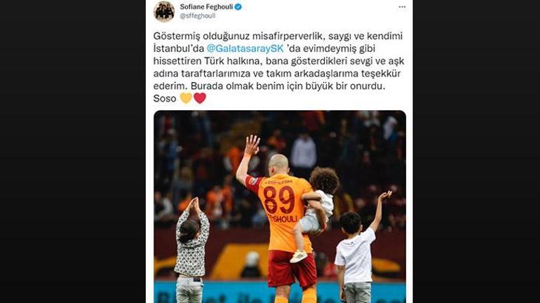 Son Dakika: Sofiane Feghouliden Galatasaraya veda paylaşımı
