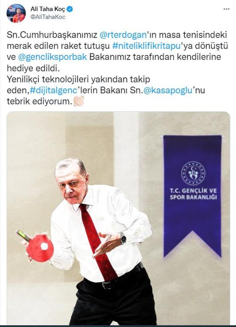 Cumhurbaşkanı Erdoğanın raket tutuşu NFTye dönüştü