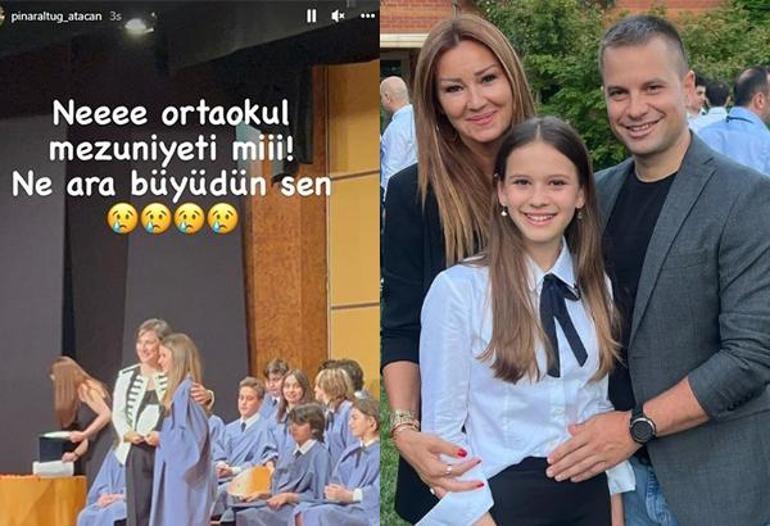 Pınar Altuğ-Yağmur Atacan çiftinin mutlu günü Kızları Su mezun oldu