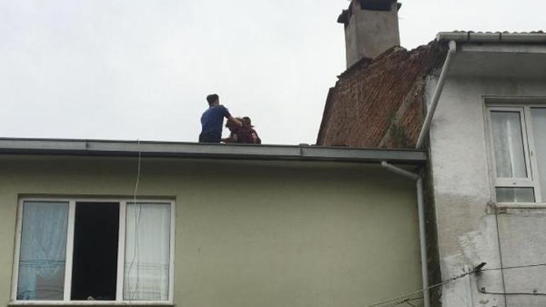 5 evi soyan hırsız tabletin sinyali ile çatıda yakalandı