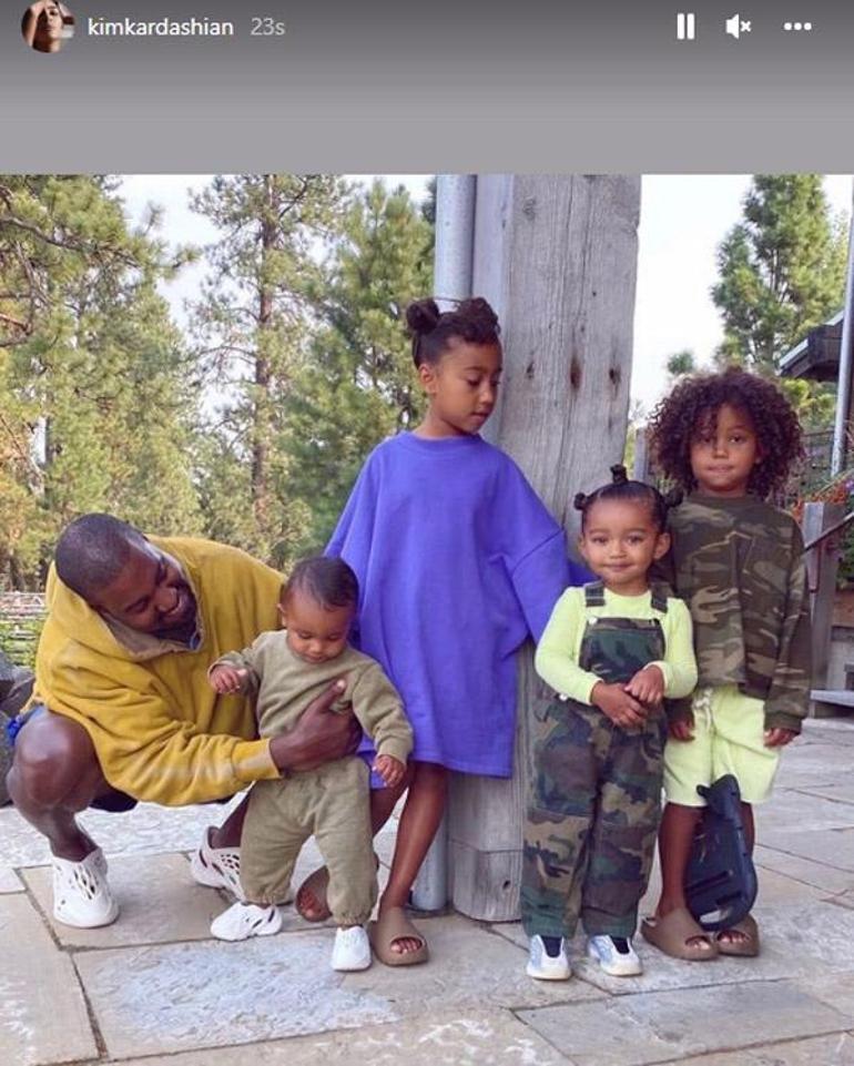 Kim Kardashian, Kanye Westin celebrating Father's Day