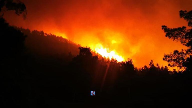 Marmaris’te orman yangını Havadan ve karadan müdahale
