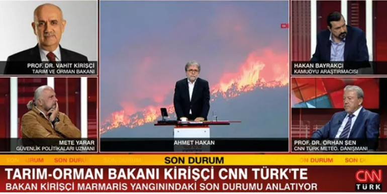 Bakan Kirişci CNN TÜRK canlı yayınında Marmaristeki son durum hakkında bilgi verdi