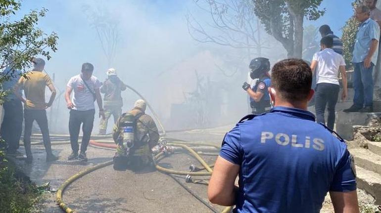 Maltepede gecekondu yangını Mahalleli sokağa döküldü