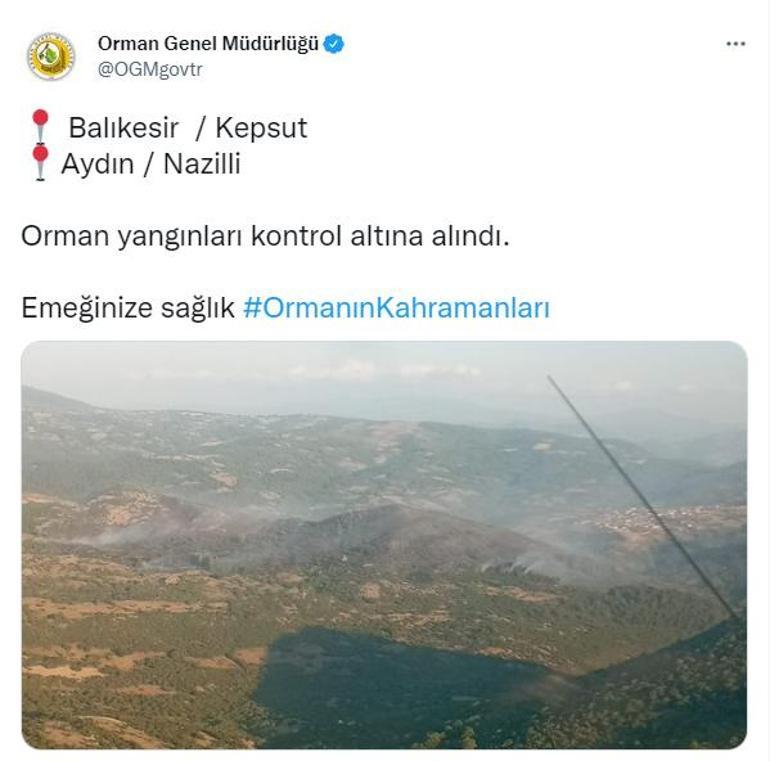 Nouvelles des incendies de forêt les uns après les autres, la dernière situation à Balıkesir, İzmir et Aydın