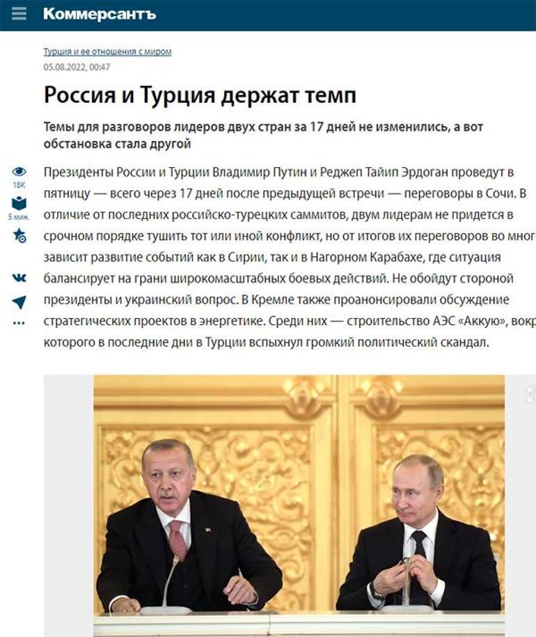Erdoğan-Putin buluşması dünyada manşet Türkiyenin yardımını istiyor