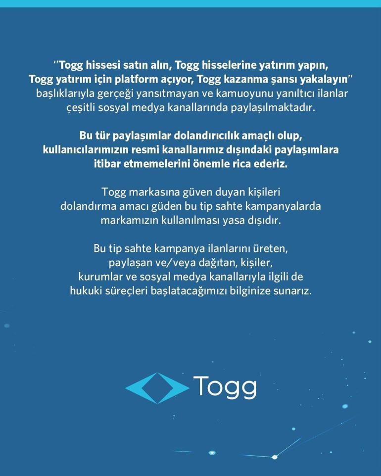 Toggdan dolandırıcılık uyarısı