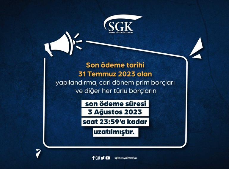 SGK duyurdu Borç yapılandırması uzatıldı