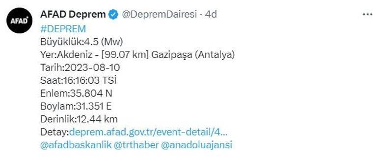 Son dakika: Önce Diyarbakır ardından Antalya Peş peşe depremler